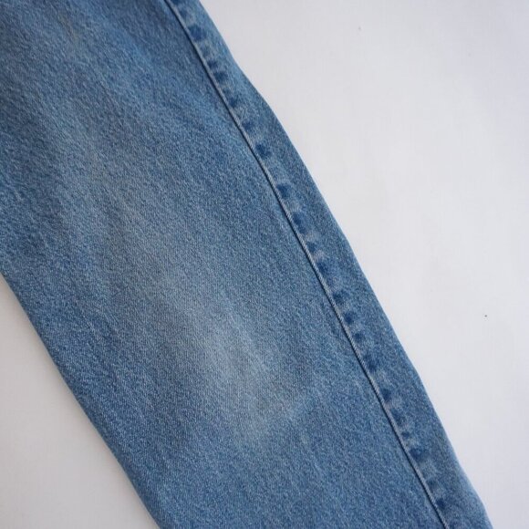 Vintage '90s Tommy Hilfiger Mid Wash Straight Leg Blue Denim Jeans Size 32 - Picture 7 of 16